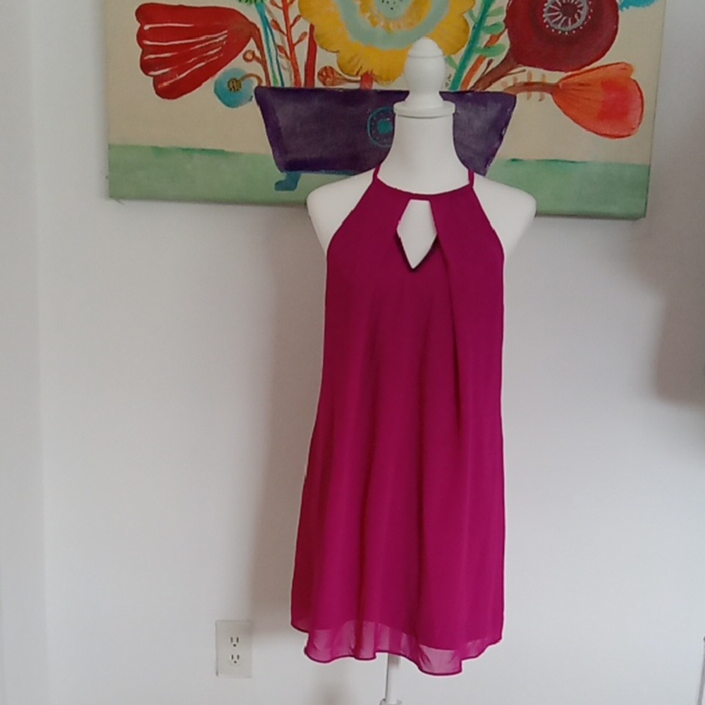 Guess Fuchsia Halter Dress